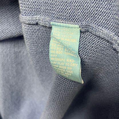 J. McLaughlin Linen Cotton Blend 3/4 Sleeve Sweater Light Blue Womens Size Small