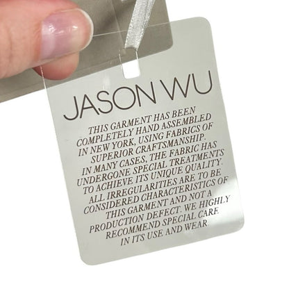 NWT Jason Wu Bone White Black Tweed Lambskin Leather Short Sleeve Dress Womens 4