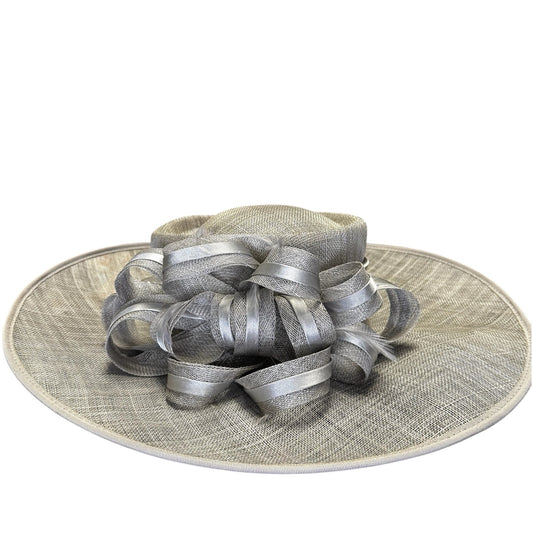 Toucan Collection New York Gray Silver Bow Derby Hat