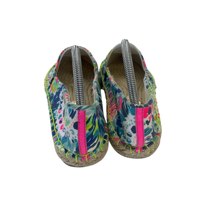 Lilly Pulitzer Lia Espadrille Flats in Multicolor Dive In Pattern Womens 10